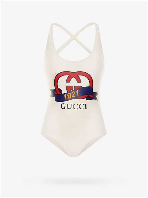 gucci white bikini|women's gucci swimsuits.